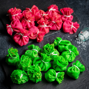 Блинные мешочки с жульенами